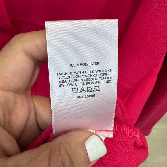 Express Pink Long Sleeve Blouse with Mandarin Collar - Picture 6 of 7